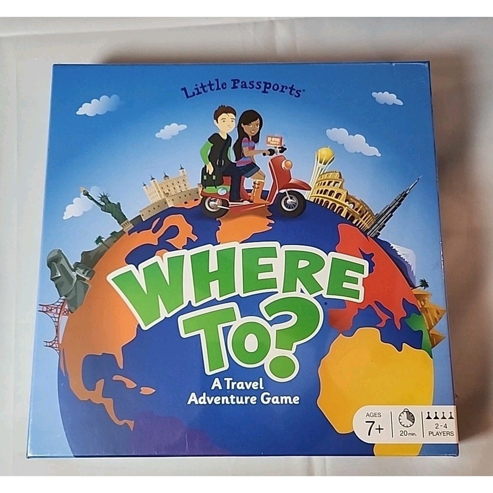 New Little Passports Board Game Where To? A Travel Adventure Game NIB Sealed